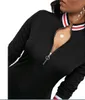 Designer Womens Panelled Dress Sexy V Neck Bodycon Dresses Casual Slim Female OL Clothing Long Sleeves Knits Sweatshirts for Lady Outwears Tops Size S-2xl