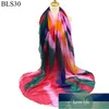 Rainbow Sjaal Nieuwe Vrouwen Voile Sjaal Lange Gestreept Print Sarongs Hijab Strand Badpak Cover Up Bikini Sjaal Pareo Bufandas