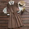 Japanse mori meisje vintage jurk lente herfst vrouwen lange mouwen bloemen print katoenen jurken donkerrood, gember geel vestidos 210520