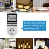 Minuteries Plug-in Digital Timer Switch 12/24 Hour Cyclic EU Plug Kitchen Outlet Programmable Timing Socket