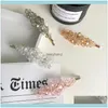 Klipp Barrettes smycken Crystal Pearl Flower Side Fashion Hair Aessory Kvinnlig legering Transparent hårnål Wild Boutique Headwear Clip Drop Drop