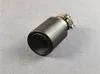 Fibra de carbono fosco fosco fosco tubos de escape preto um pedaço de aço inoxidável carro acessórios universais tailpipe remus muffler ponta