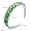 Exquisite Baroque Spring Color Geometric Crystal Headband High Quality Shiny Rhinestone Hairband Female Party Headwear Headpiece