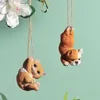 Nette Katzen Hunde Teddy Schaukel Tier Baum Anhänger Hängende Dekor Kawaii Geburtstagsgeschenk Kinder Spielzeug Fee Garten Miniaturen Wohnkultur 210318