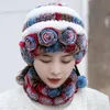 Beanie/Skull Caps Winter Women Faux Fur Hats Colorful Flowers Autumn Warm Hat Soft Windproof Snowproof Thicken Plush Clothing Accessories Pr