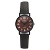 Gaiety marque rétro marron femmes montres qualités petites dames montres Vintage Bracelet en cuir montre mode femme Clock250v