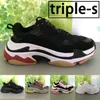 Nowa najlepsza platforma Paris Triple-S Men Casual Buty Triple Black Red Cream Yellow Beige Green Gym Blue Fashion Womens Trenerers Designer Sneakers US 6-12