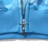 Moda para hombre diseñador sudaderas con capucha azul rosa hombres mujeres camuflaje patrón chaqueta de manga larga para hombre hip hop sudaderas tamaño M-2XL