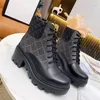 Designer en cuir classique à semelles épaisses Desert Martin Boots Trail Lace-up Winter Ladies High Heel Shoelace Box size eur 35-42