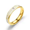 anel de banda de cor ouro para sempre amor homens mulheres casais anéis mens acessórios