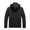 Plus Size 7XL 8XL Summer Jacket Mannen Hooded Dunne Bovenkleding Jassen Multi Pockets Ademend Bergbeklimmen Windbrekers Jassen P0804