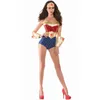 Nieuwe Europese en Amerikaanse Halloween -mantel Mantel vrouwelijke Superman kostuum sexy jumpsuit mantel Wonder Woman uniform8518844