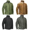 Mege Brand Clothing Coat Men Thicken Warm Military Army Fleece Jacket Patchwork Multi Pockets Polartec Men's Jacket and Coats 210927