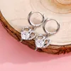 Temperament Heart Zircon Crystal Copper Earrings For Women Wedding Party Dangle Earring Jewelry Whole Sale & Chandelier