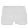 Sexig se genom boxare underkläder för män Mesh Thin Boxer Shorts Solid transparent andningsbara manliga underbyxor trosor Cueca268g