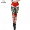 VIP Moda Boże Narodzenie Pas Legginsy Prezent Jesień Zima Festiwal Legging Plus Size Kobiety 3d Stripe Seksowna Wysoka Talia Skinny Legginsy 211204