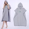 One-Piece Suits Lightweight Surf Poncho Women Men Microfiber Changing Robe Swimmer Cape215S