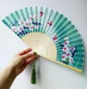 Pattern Folding Dance Wedding Party Lace Silk Folding Hand Held Flower Fan