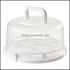 Gift Event Festive Party Supplies Home & Gardengift Wrap Portable Cake Storage Box Round Birthday Kitchen Wedding Baking Container Xobw Drop