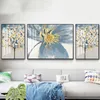 Moderne Poster Luxus Stil Goldenen Baum Und Blume Kunst Cuadros Druck Wand Dekorationen Leinwand Malerei Abstrakte Nordic Wohnkultur