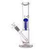 Szkło Bong Water Pipe Hookh 11.5 cali Tall Straight Beaker Bongs 8 Drzewa ramienia Perc Dab Rig z Dinstem 14mm Degree Męskie Rury palnika oleju