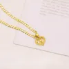 Womens centre Heart Pendant 14k Solid Gold GF Italian Figaro Link Chain Necklace 600 * 3 mm