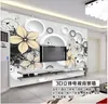 Custom photo wallpapers 3d murals wallpaper Modern circle flower living room TV background wall paper home decoration