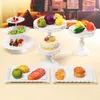 7 unids/set oro blanco Metal fiesta Grand Baker Cake Stand Set herramientas de boda Fondant Display Kit para accesorios para hornear