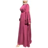 Casual Dresses Ramadan Muslim Fashion Satin Maxi For Women Hijab Dress Eid Abaya Dubai Turkiet Abayas Islam Caftan Robe Longue Femm6687054