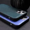PU Leather Back Cover Cell Phone Cases for iPhone 12 11 Pro Max Mini XR XS X 8 7 6 Plus Antiskid Ultra Slim Cross Pattern Shockproof business covers
