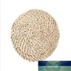 Estilo japonês doméstico husk natural de milho husk tecido com time isolamento tapete tapete tapete tapete resistente a cal o copo de placa de placa de fábrica