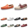 137 heren loopschoenen lederen brits stijl zwart wit bruin groen geel rood mode buiten comfortabel ademend