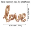 Ligatures LOVE Letter Foil Balloon Decoration Red Rose Gold Helium Ballon Anniversary Wedding Valentines Birthday Party Bride RRF12144