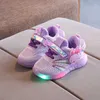 Size22-31BoysGlowing Chaussures Pour Enfants Antidérapants Enfants Baskets En Bas Âge Pour Garçons Bébé Chaussures Lumineuses Avec Lumières LED Pour Les Filles G1025