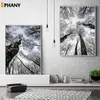 Black White Winter Forest Canvas Painting Picture Nature Scenery Wall Art Scandinavian Poster Nordic Minimalist Landscape Decor Pa2032804