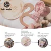 Let039s Make Baby Bath Toy Set Set Деревянный браслет для погремушки вязаный крючком в крючке Milestone Toys Baby Bate Gift Products для детей 2108857309