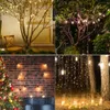 Luzes solares levou luzes de Natal decoração de natal ip65 ip65 impermeável pátio lâmpada feriado festão para mobiliário de jardim ao ar livre