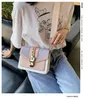 Fashion chain lady Sling bag Panelled color PU Leather Crossbody For Women Wide strap Shoulder Messenger Bags Ladies