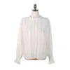 Printemps automne doux blanc dentelle Blouse femmes décontracté col rond lanterne à manches longues chemise ample femme mode 2021 Blusas femmes Blouses S