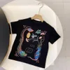 Abiti firmati per neonati T-shirt Ragazze Ragazzi Top a maniche corte Big Kids Versatile Lettera drago serpente uccello motivo floreale Estate Bambini Stile semplice