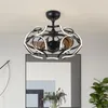 Modern Decorative Led Ceiling Lamps Chandelier Fan Bedroom With Light And Control Fans