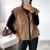 Forefair Autumn Winter Fashion Faux PU Lether Women Jackets Oversized Streetwear Big Pocket Female Casual Cardigan Coat 211014