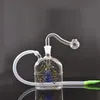 Nouveaux tuyaux d'eau de bang de brûleur à mazout de dauphin avec le tube de silicone de tuyau de brûleur à mazout en verre de Pyrex épais de 10mm pour fumer