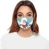 Unisex-Maske, 3D-Cartoon-Schneemann, Weihnachtsdruck, waschbar, atmungsaktiv, hängende Ohrmasken