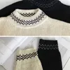Aelegantmis Korean Ribbed Floral Loose Pullover Women Thick Warm Long Sleeves Sweater Female Oversize High Quality Jersey Mujer 210607