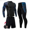 Heren Compressie Sportkleding Pakken Gym Panty Training Kleding Training Jogging Sports Set Running RashGuard Tracksuit voor Heren 211006