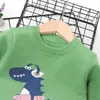 Vårt hösttröjor för pojkar Lovely Cartoon Dinosaur Knitwear Långärmad Varm Barnkläder Y1024