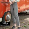 Automne hiver femmes cheville-longueur pantalon laine costume épais pour les femmes taille haute Harem femmes pantalon ample femme 210514