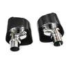 2 Styles Real Carbon With Stainless Steel Exhaust Tail Pipe For RS3 RS4 RS5 RS7 RS8 Muffler Car Rear Exhausts System