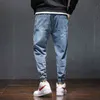 Baggy Heren Cargo Jeans Mode KPOP Kleding Harlan Streetwear Harajuku Broek Joggers Elastische Taille Mannelijke 211108